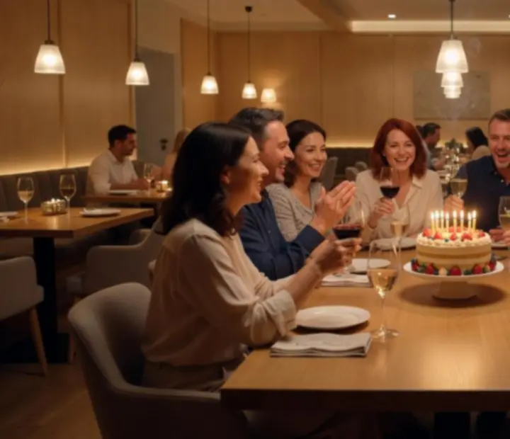 Narozeninová oslava v elegantní restauraci