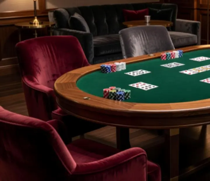 Privátní pokerový stůl pro skupinu přátel