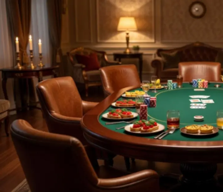 Speciální menu Poker & Večeře připravené u pokerového stolu.